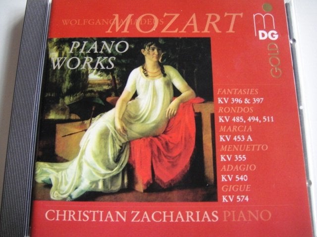 MOZART Piano works CD ZACHARIAS MDG, Ophalen of Verzenden, Classicisme, Gebruikt, Kamermuziek