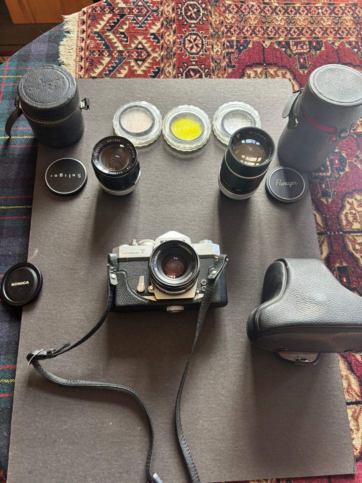 Konica autoreflex T en toebehoren, Verzenden, Zo goed als nieuw, Spiegelreflex, Konica