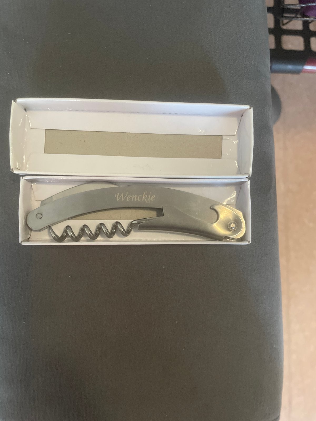 Wenckie kurkentrekker met flesopener en mesje, Overige typen, Ophalen of Verzenden, Metaal, Overige merken