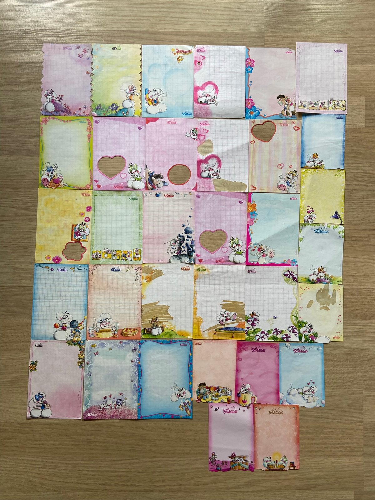 Lot Diddl A6 Blaadjes + Reliefblaadjes, Verzamelen, Diddl, Ophalen of Verzenden, Diddl, Gebruikt, Papier, Kaart of Schrift