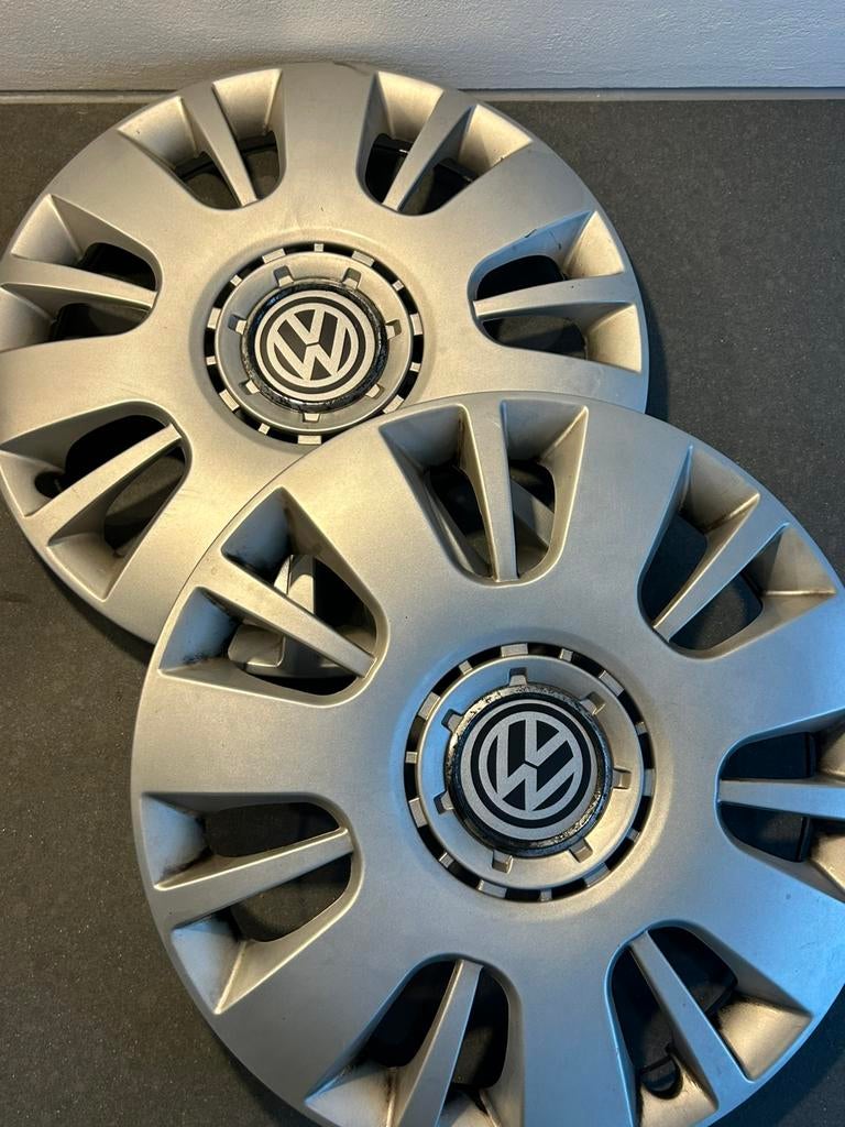 originele volkwagen wieldoppen 2x 14 inch, Auto diversen, Wieldoppen, Ophalen, Gebruikt