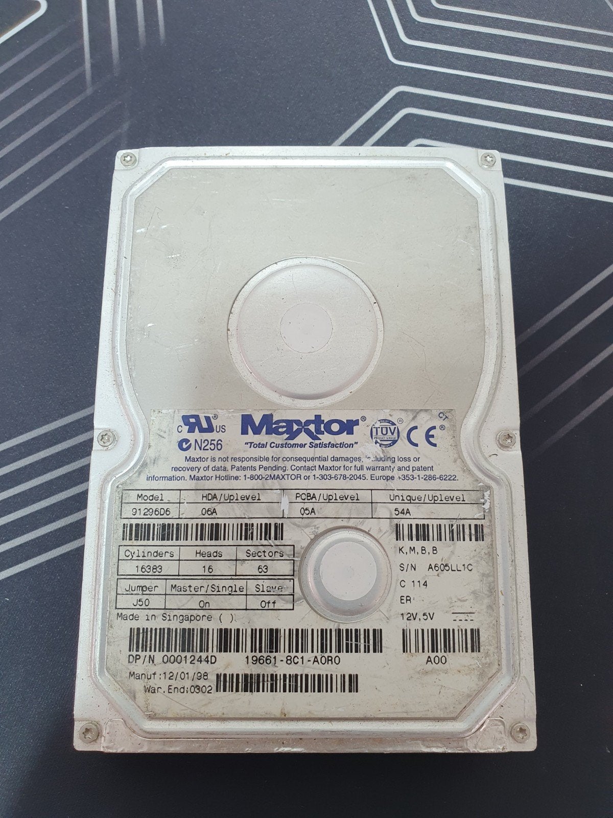 Maxtor 91296D6 harde schijf – 3.5" IDE (PATA), Computers en Software, Harde schijven, Maxtor, Intern, Gebruikt, .