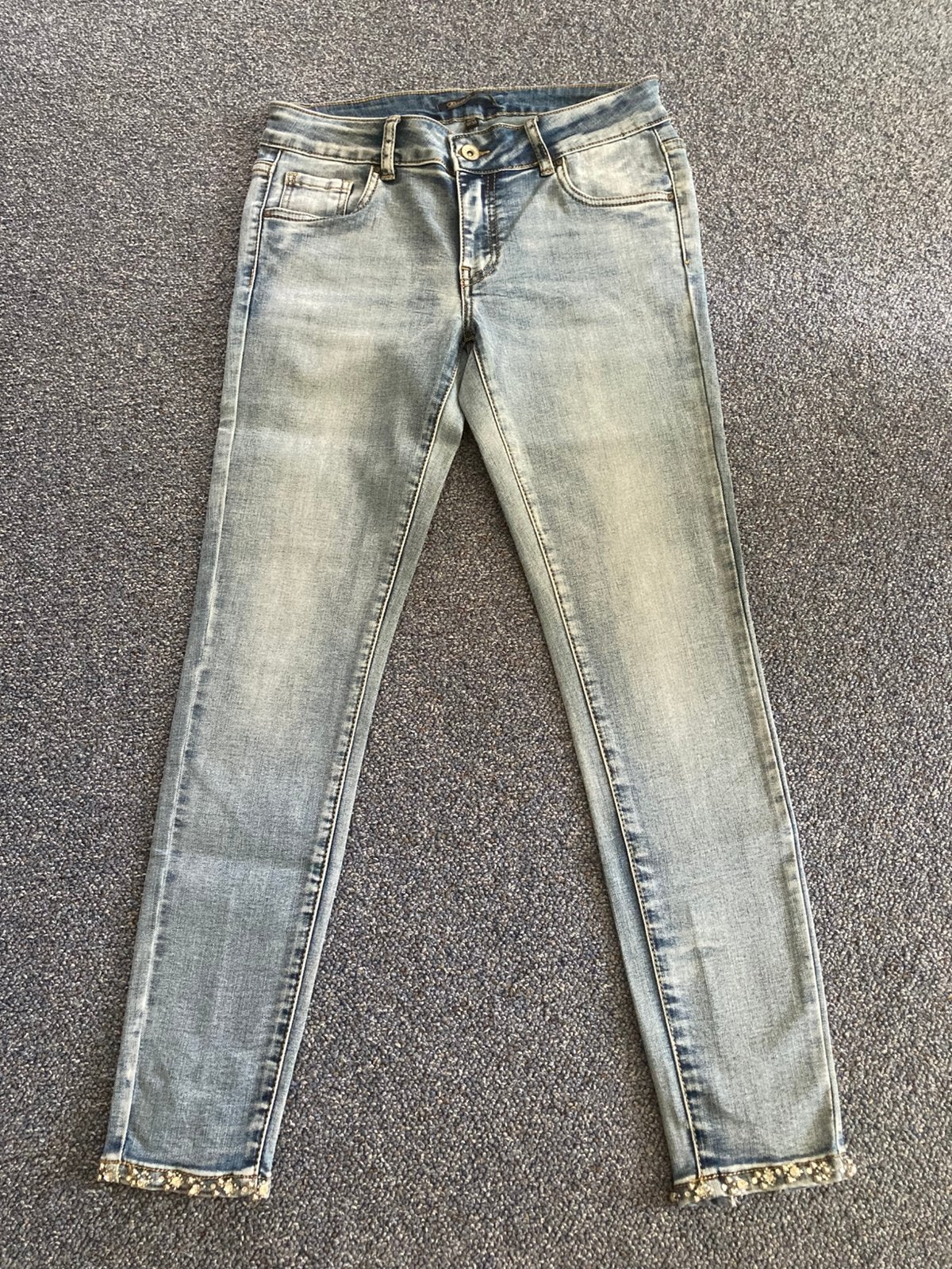 TOXIK3 skinny jeans maat 36 met strasssteentjes, Ophalen of Verzenden, Nieuw, Blauw, W28 - W29 (confectie 36)