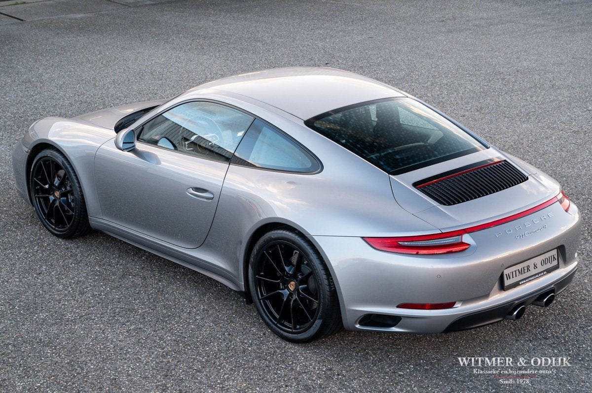 Porsche 911 3.0 Carrera 4 Wide-Body (bj 2017, automaat), Dealer onderhouden, Gebruikt, Zwart, 4 stoelen