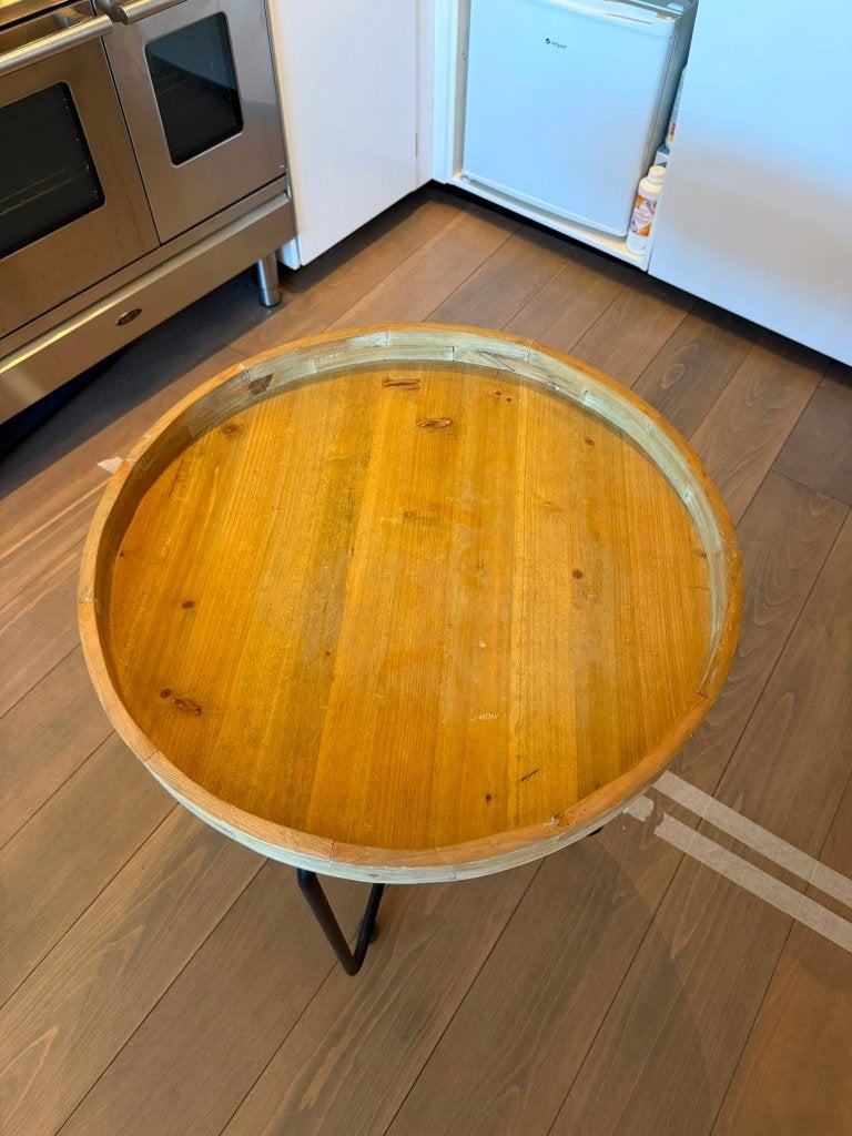 Opklapbare Bijzettafel met Dienblad, Ophalen, Rond, 55 tot 75 cm, Zo goed als nieuw