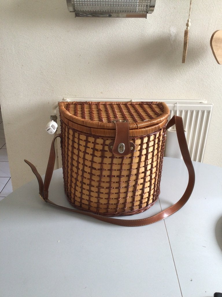 rieten mand, picknickmand, vintage, Ophalen, Gebruikt, Overige kleuren, Overige typen