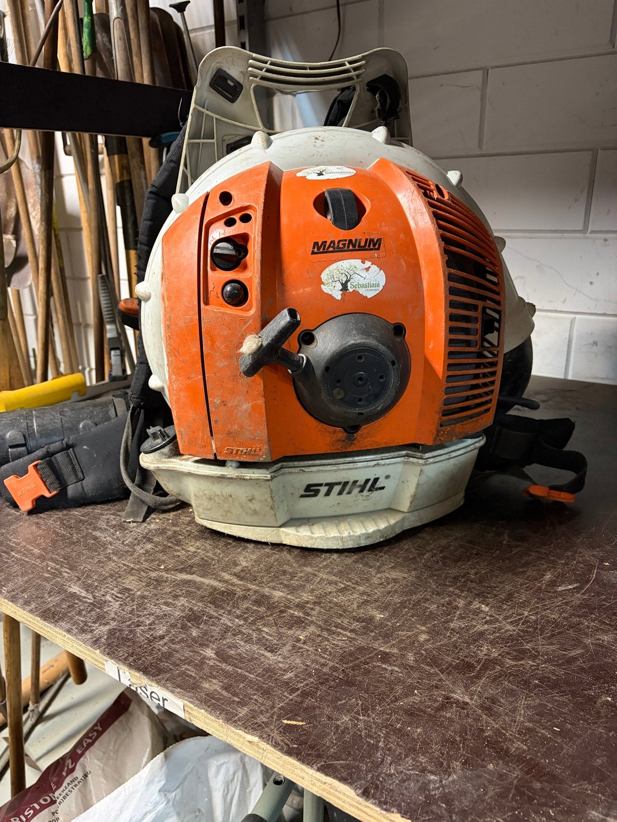 Stihl BR 600 Magnum Bladblazer - Krachtig en Betrouwbaar, Ophalen, Gebruikt, Benzine, Ruggedragen