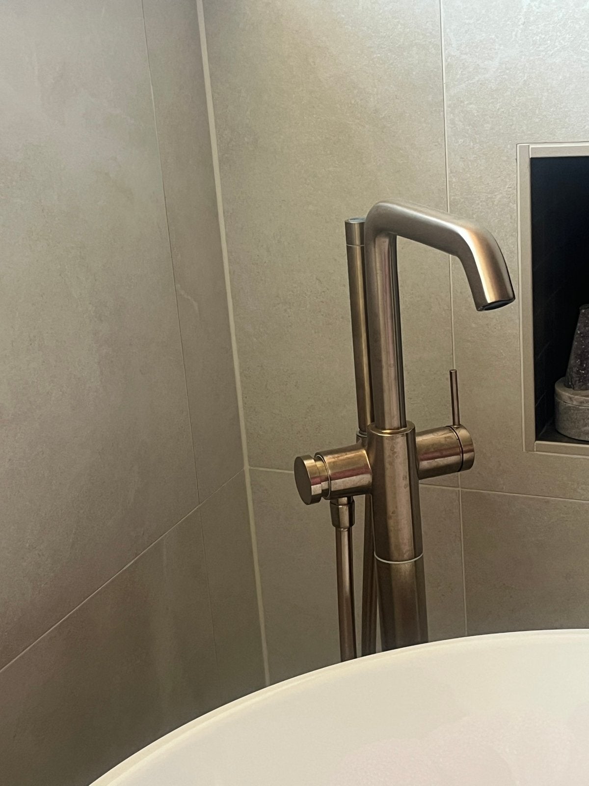 Nieuw hansgrohe brushed brons vrijstaande badkraan, Ophalen, Nieuw, Koper, Kraan