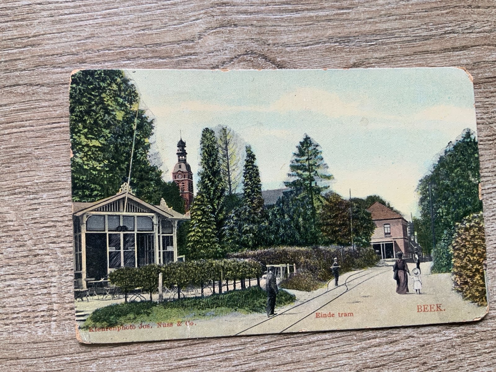 Beek - Einde tram, Ophalen of Verzenden, Voor 1920, Gelopen, Limburg