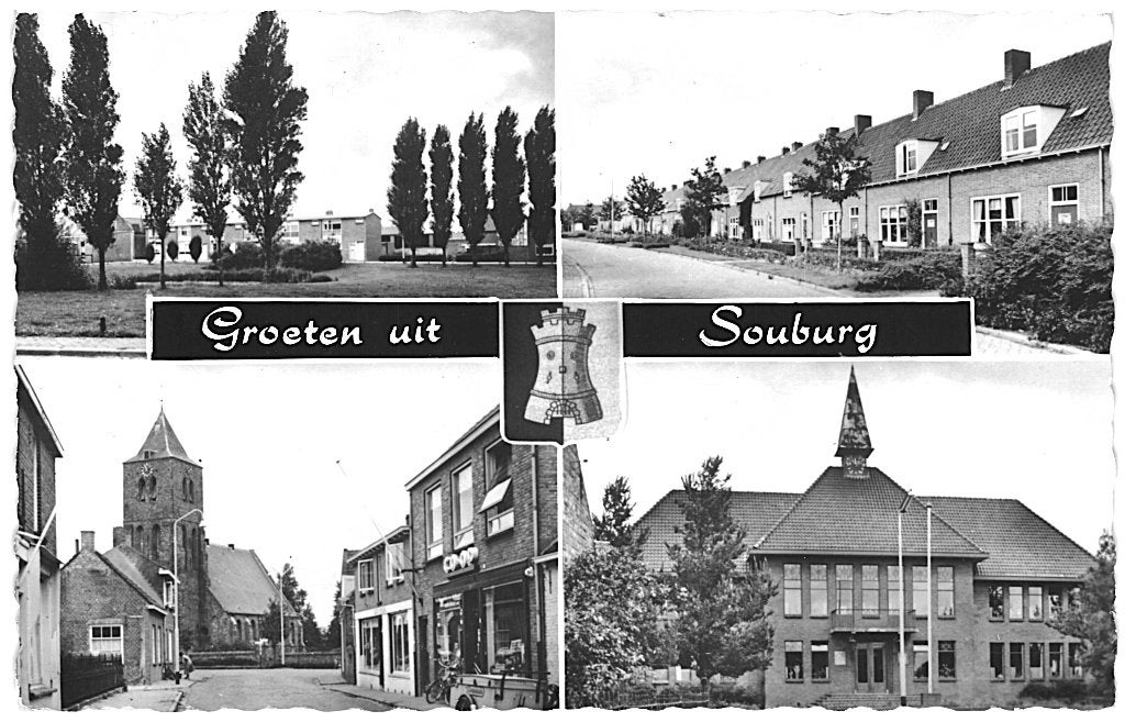 700271 Souburg Zeeland 1956 Gelopen met postzegel, Ophalen of Verzenden, 1940 tot 1960, Gelopen, Zeeland