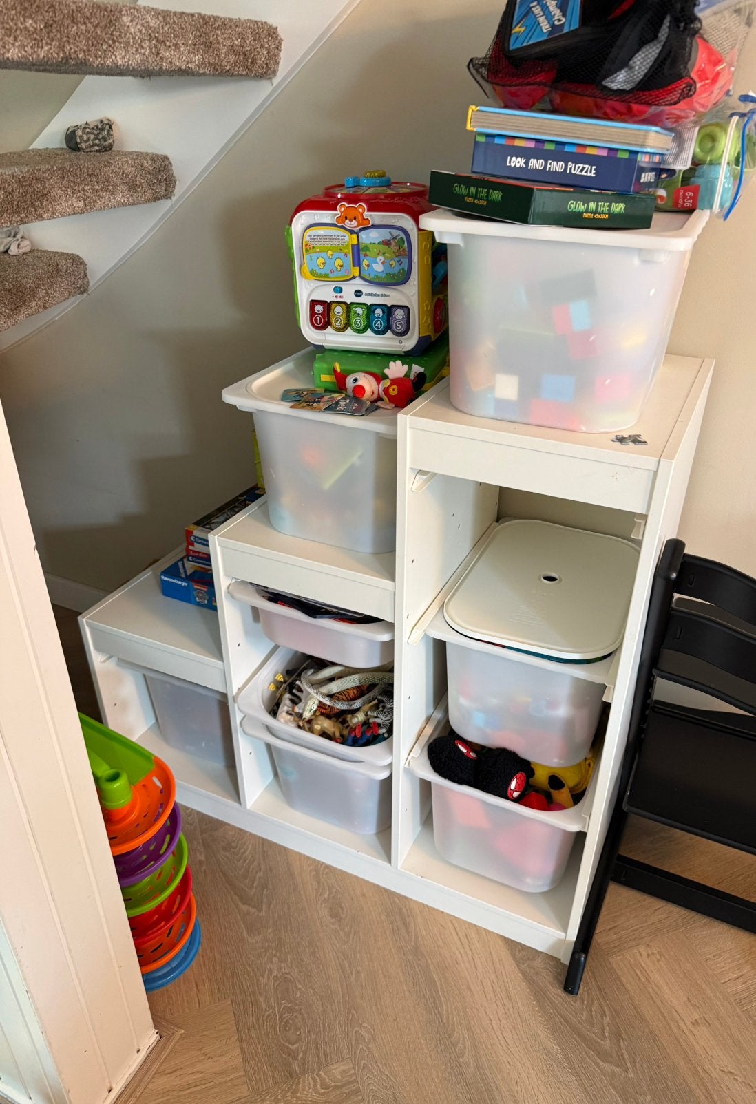 Ikea Trofast met bakken in het wit, Kinderen en Baby's, Kinderkamer | Commodes en Kasten, Ophalen, Zo goed als nieuw, 75 tot 100 cm