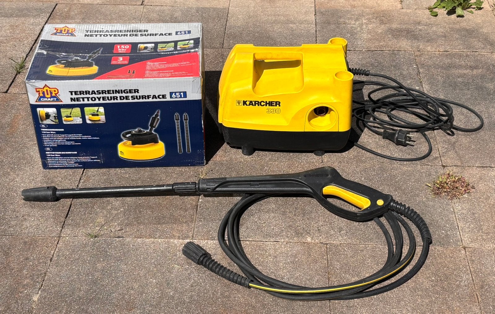 Kärcher 330 hogedrukreiniger (+ nieuwe Lidl terrasreiniger), Ophalen, Gebruikt, Elektrisch, Kärcher
