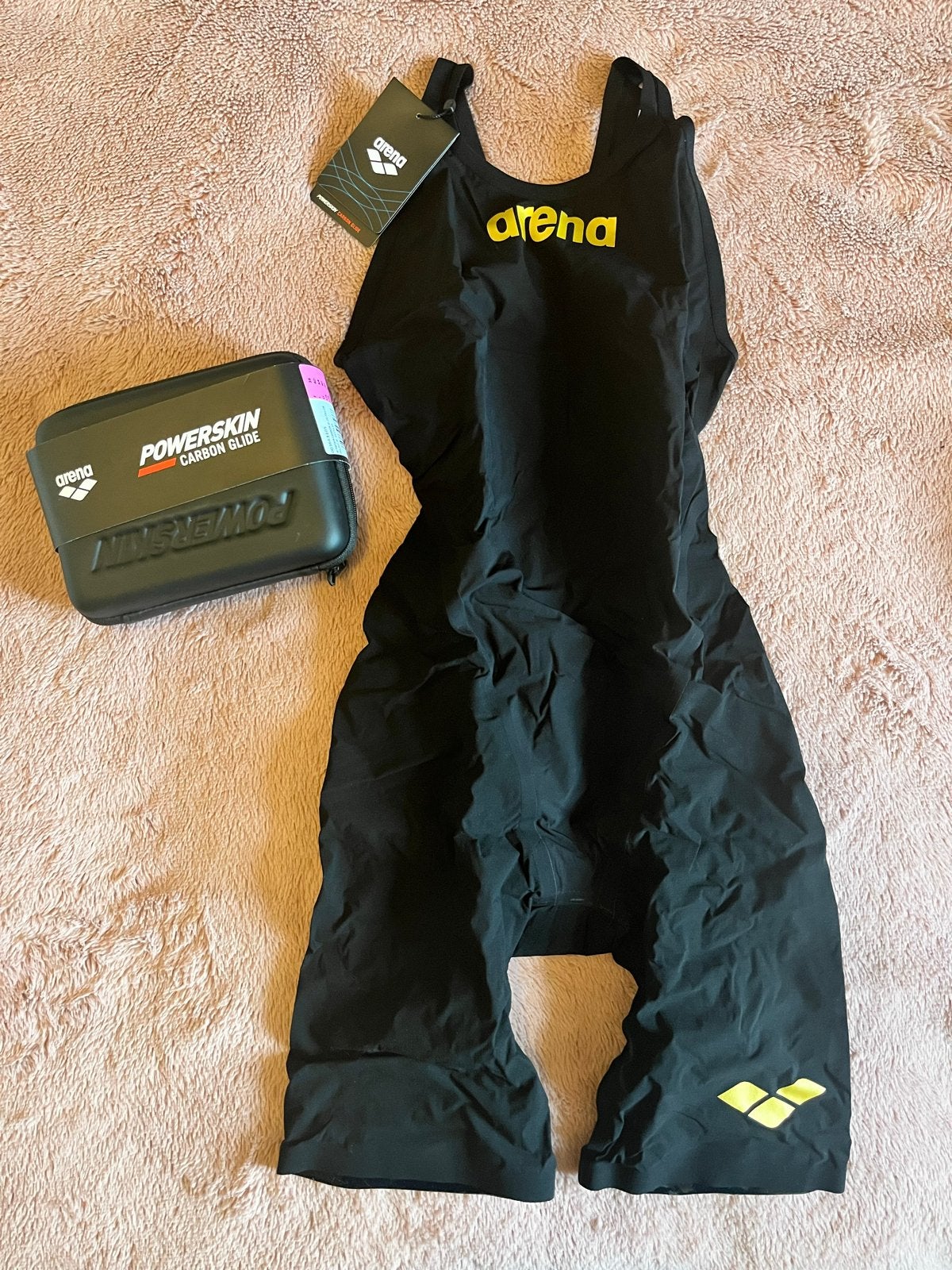 Arena Powerskin Carbon Glide Fbslob - Zwart/Goud, Ophalen of Verzenden, Nieuw, Zwart, Badpak