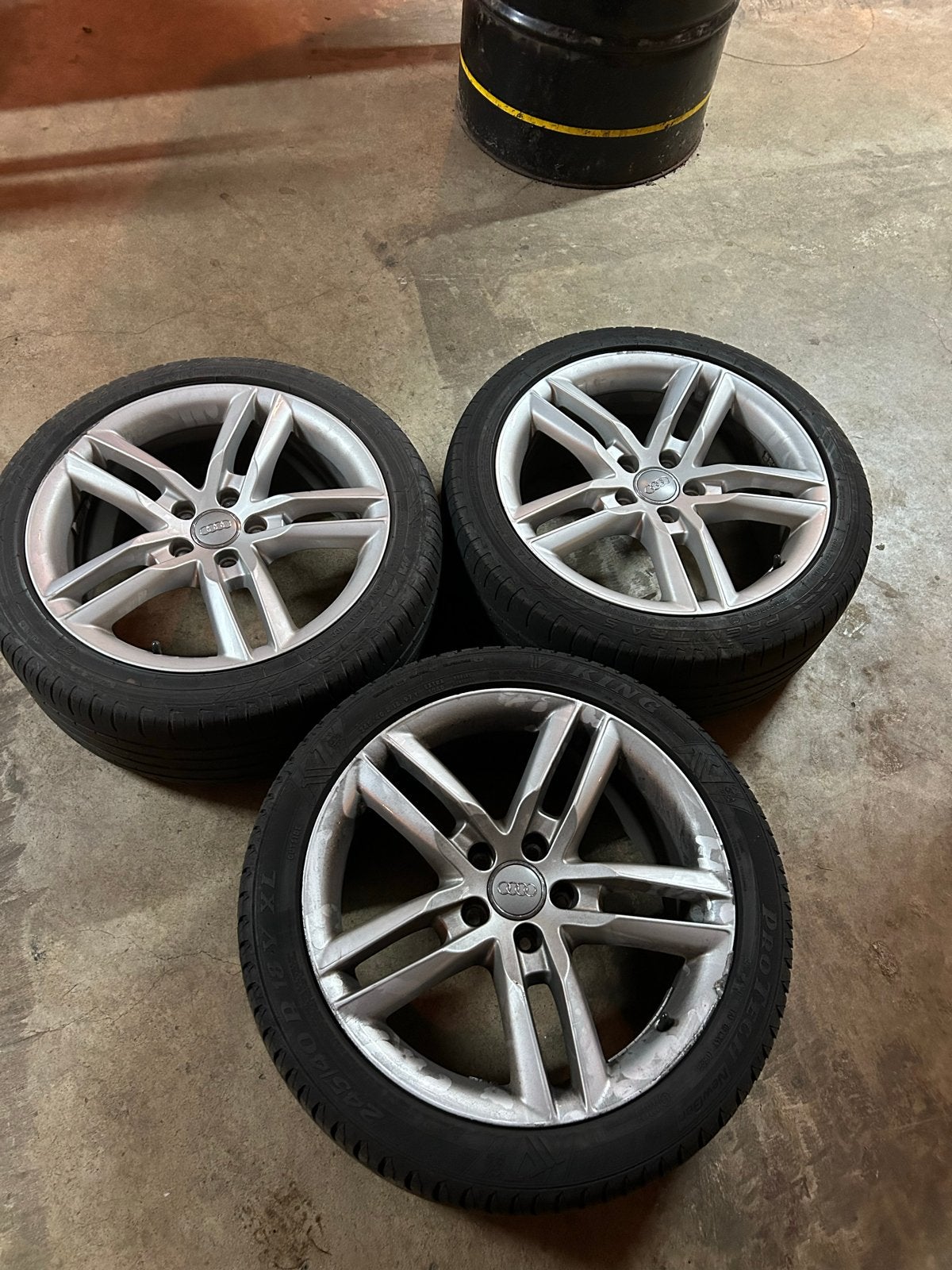 3x Audi Velgen 18 inch 5x112 met banden, Motoren, Ophalen of Verzenden