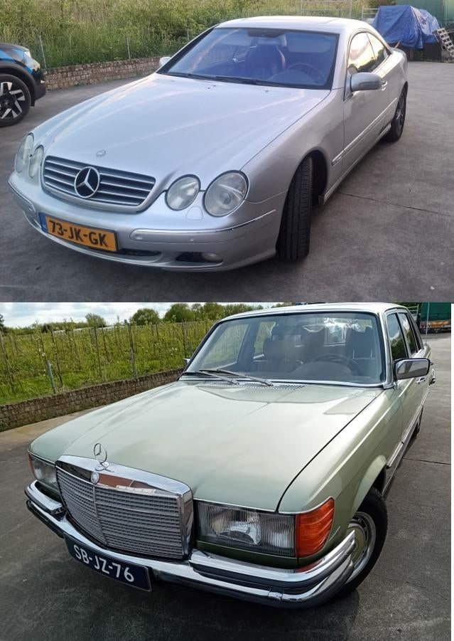 Mercedes 280 SE W116 en MB CL500  beide met werk, Auto's, Automaat, Achterwielaandrijving, 5000 cc, CL