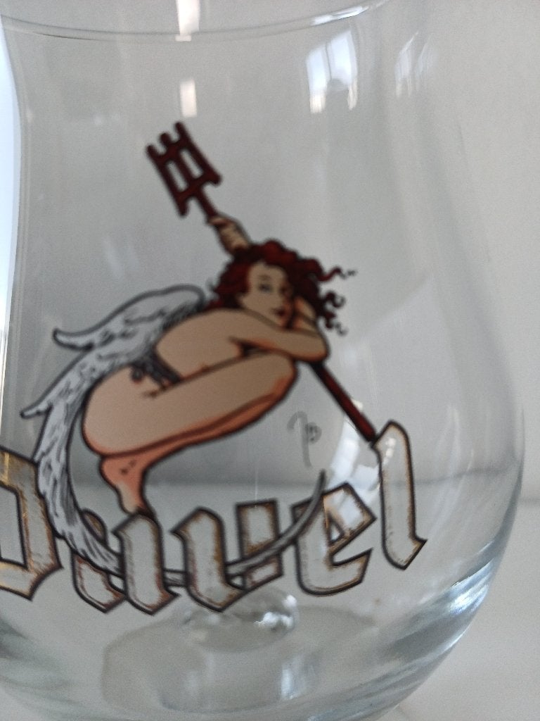 Duvel glas uit 2001 Hop Duvelin, Ophalen of Verzenden, Zo goed als nieuw, Glas of Glazen, Duvel