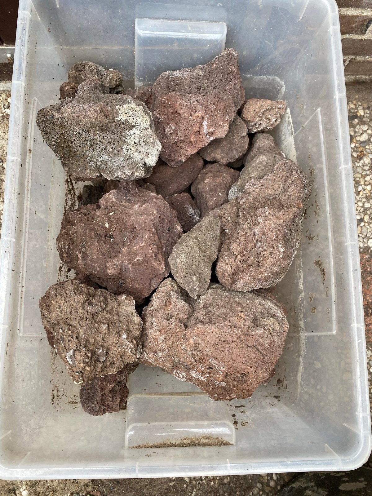 Lavastenen voor tuin of kruipruimte, Ophalen, Gebruikt, Bruin, Kei