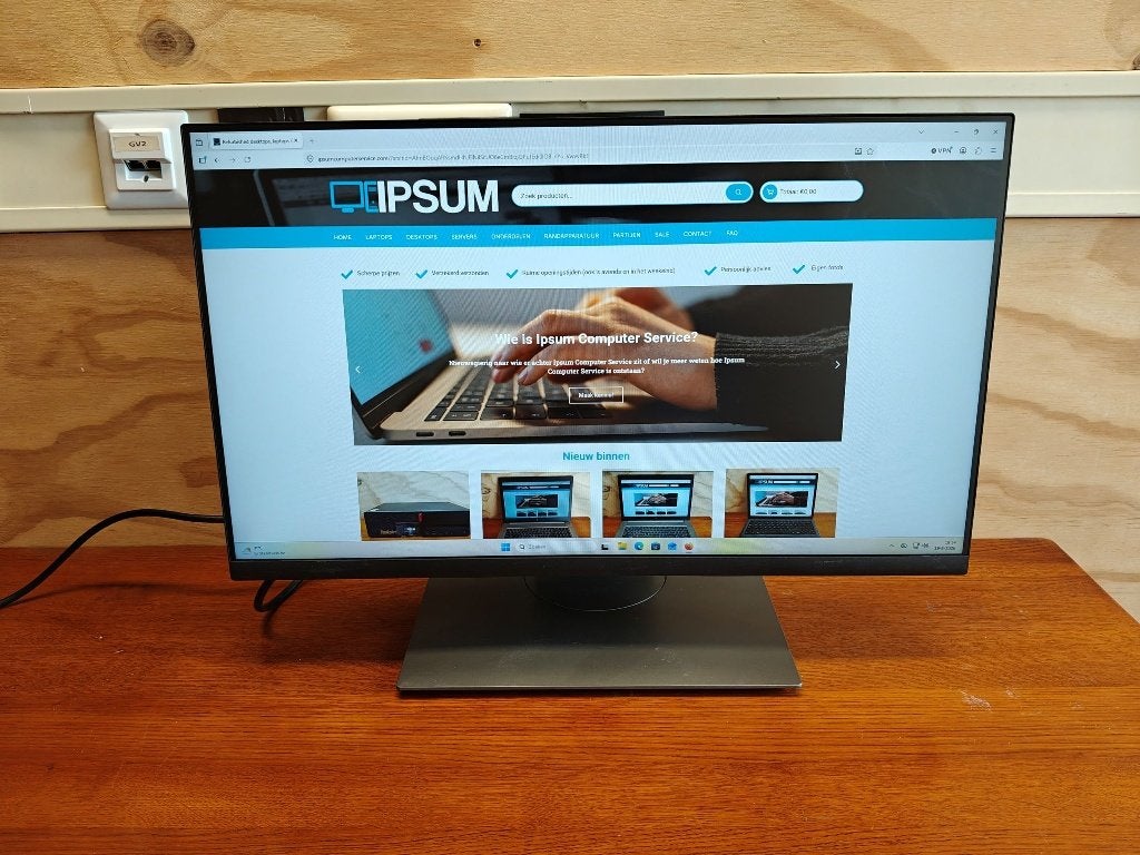 Dell P2422H (met standaard) Zwart, Computers en Software, Monitoren, Gebruikt, 60 Hz of minder, DisplayPort, HDMI, VGA, In hoogte verstelbaar