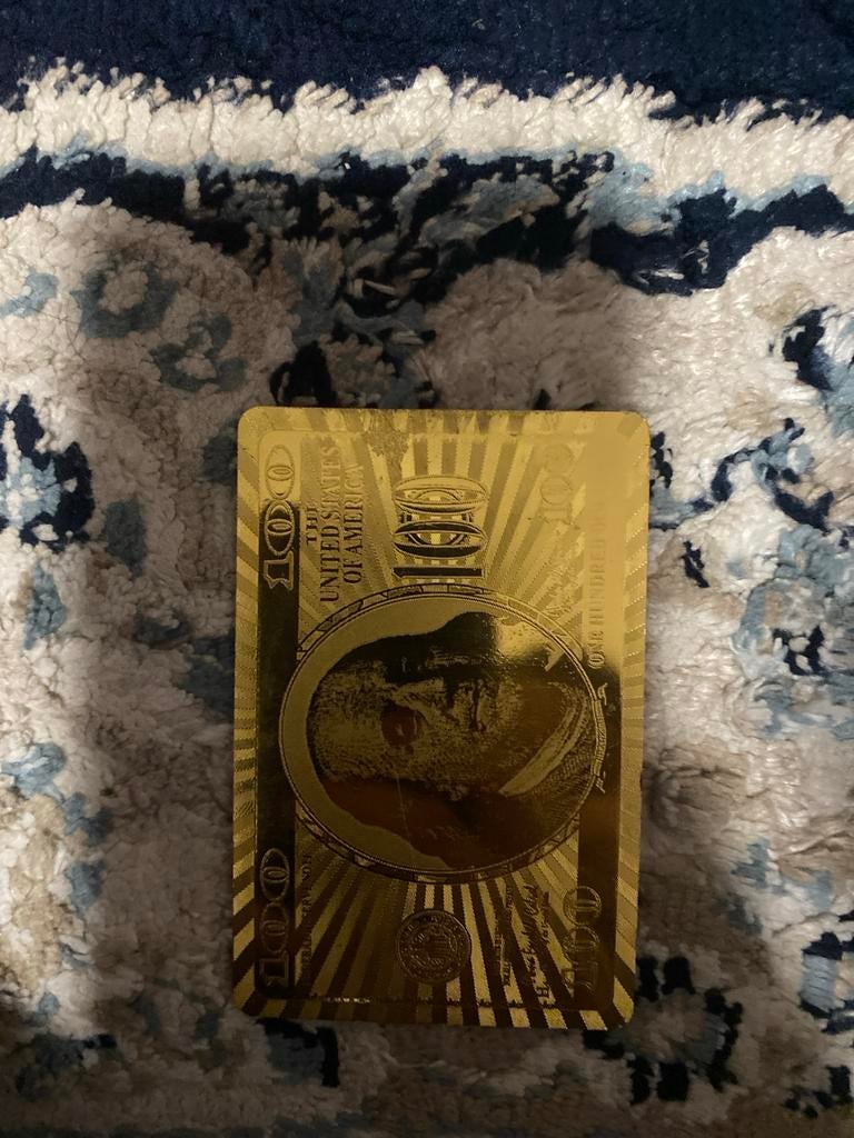 Gouden Speelkaart - 7 Ruiten (Diamond), Verzamelen, Religie, Verzenden, Zo goed als nieuw
