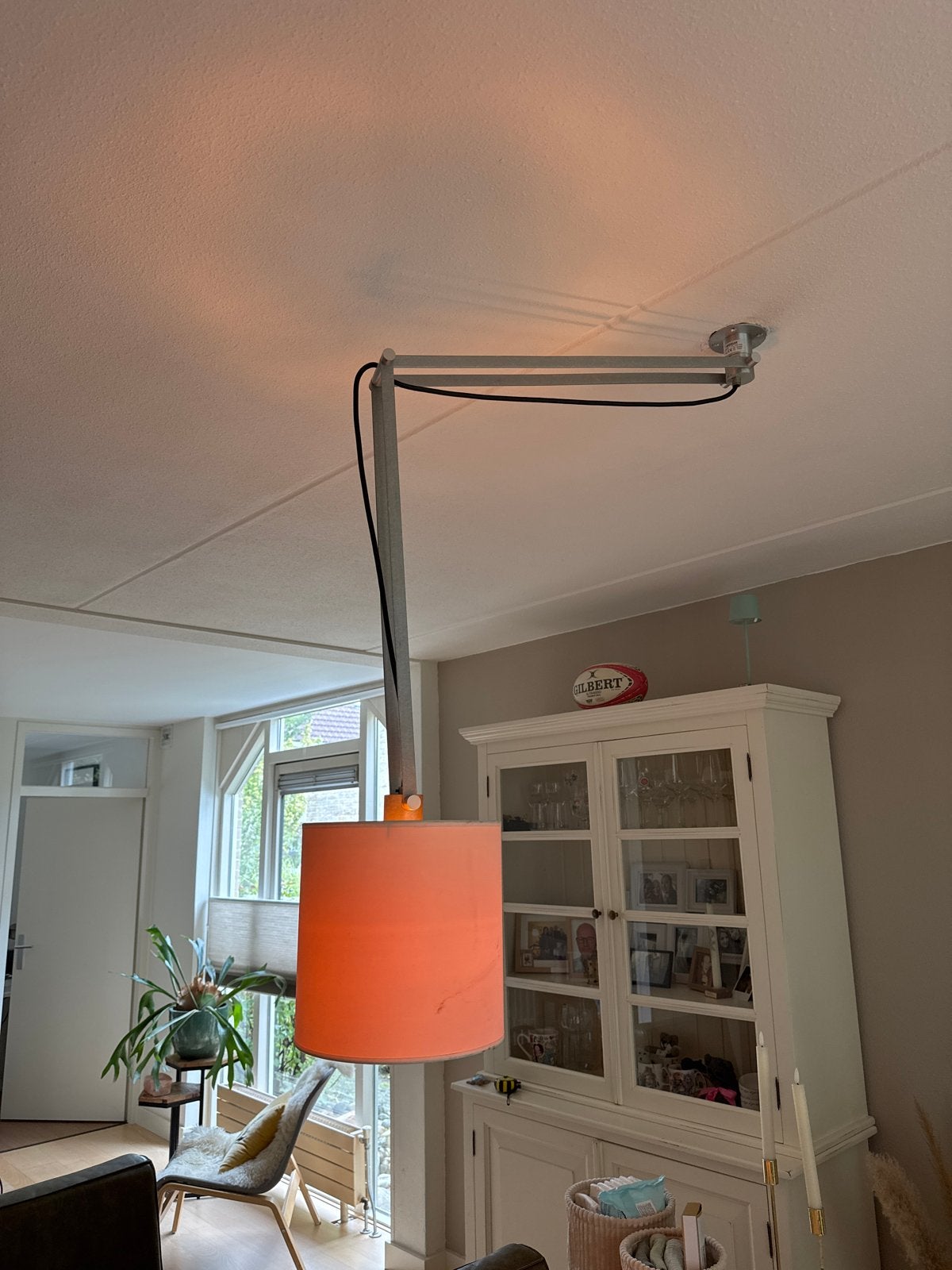 Modulaire hanglamp - Zilverkleurig verstelbaar 4 stuks, Ophalen, Gebruikt, Metaal, Overige fittingen