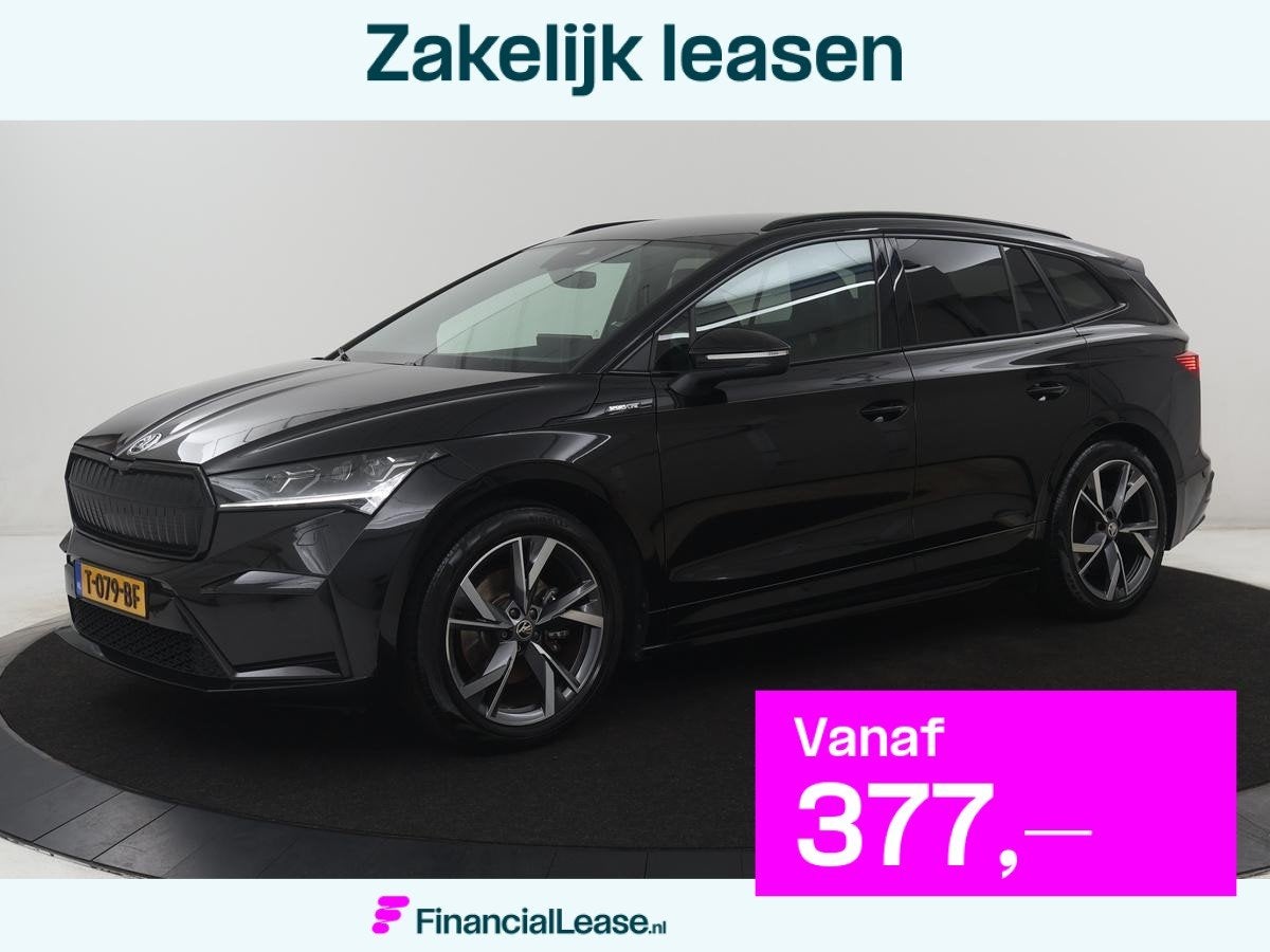 Skoda Enyaq iV 80 Sportline | SOH 94,1% | Camera | Navigatie, Achterwielaandrijving, Gebruikt, Zwart, 80 kWh
