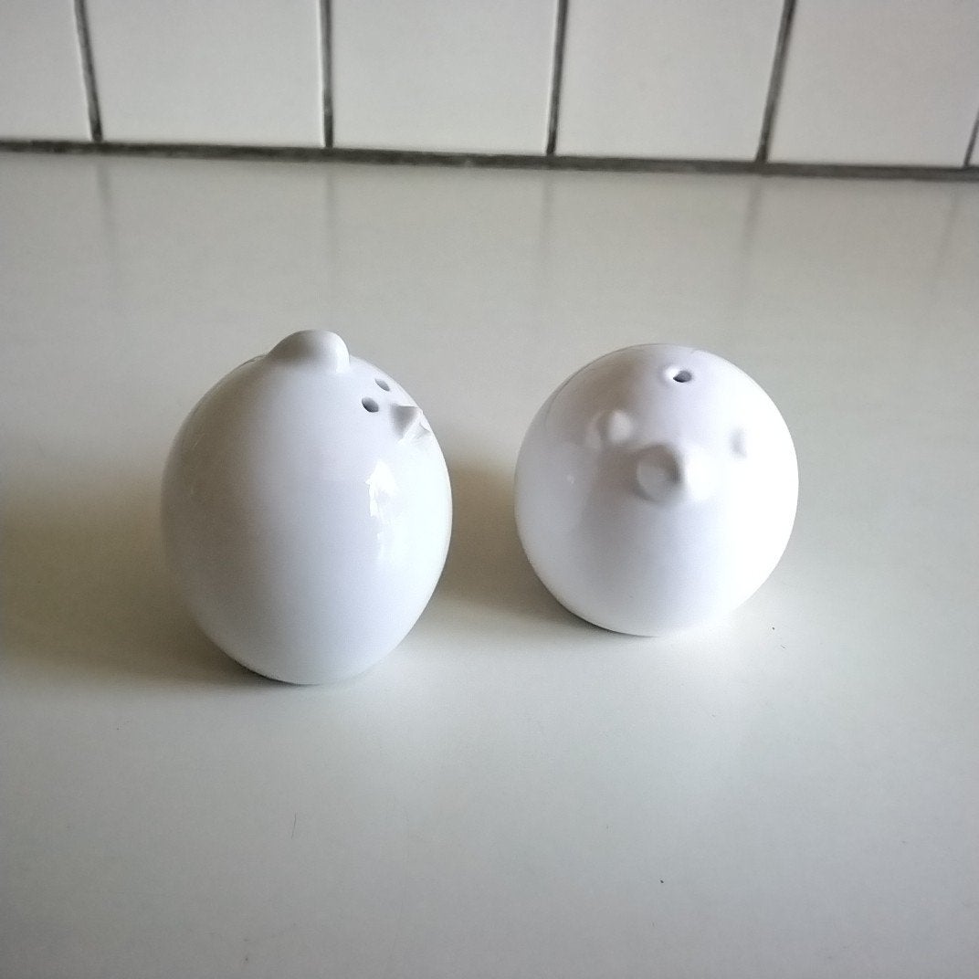Leuk peper en zoutstel in de vorm van kippen, Ophalen of Verzenden, Steen/keramiek, Wit, Overige typen