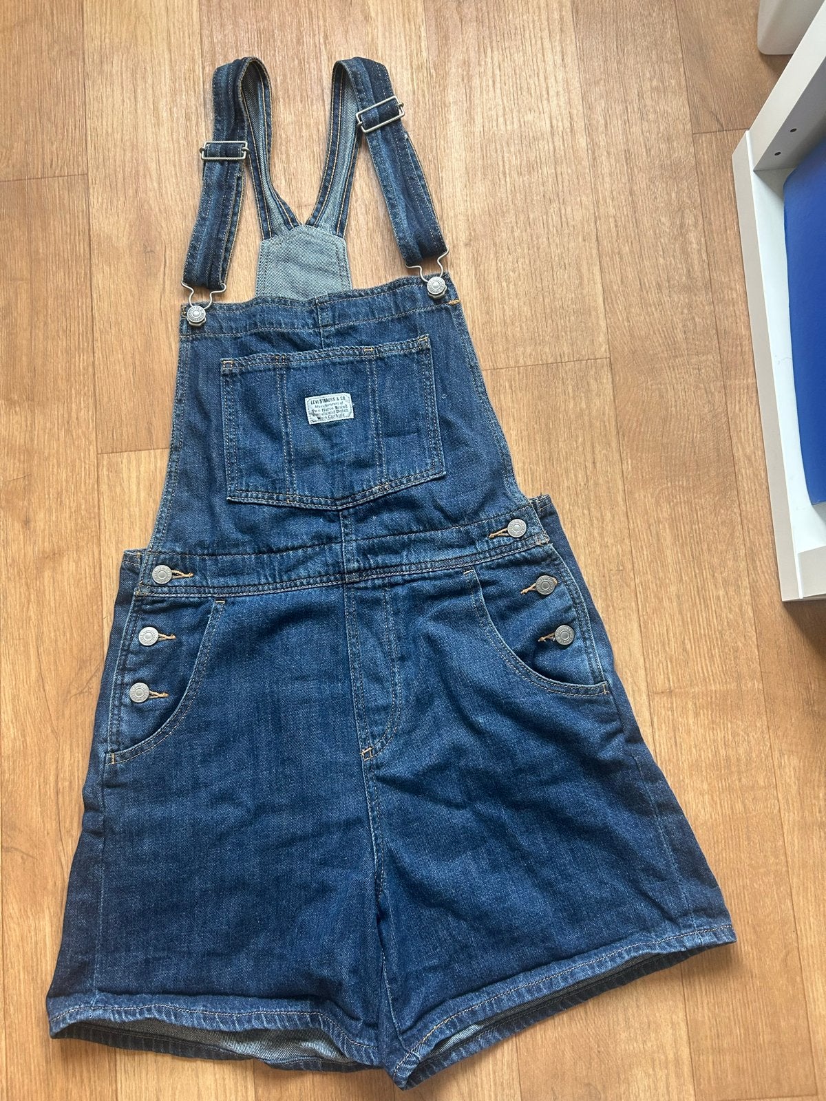 Levi's Tuinbroek/Broekpak Maat 30 - Zo goed als nieuw, Kort, Blauw, Ophalen of Verzenden, Zo goed als nieuw