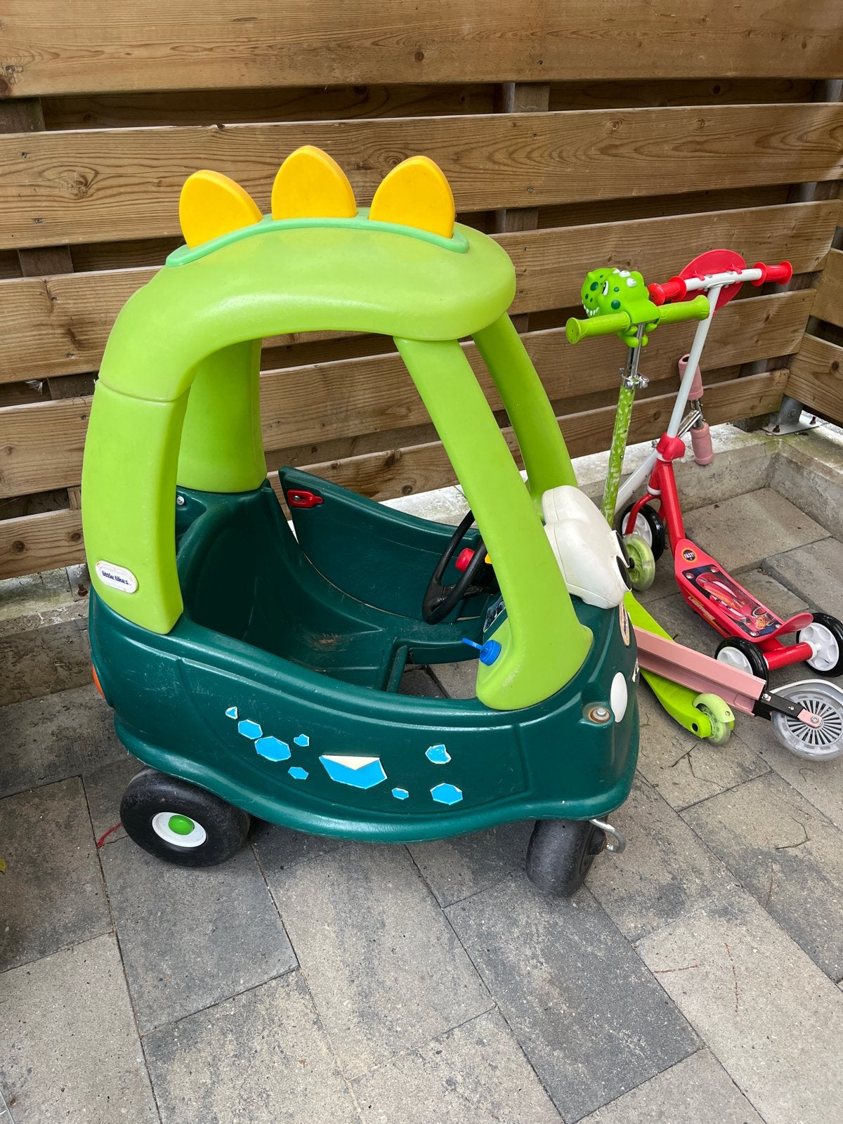 Little Tikes Loopauto - Groene Dino Coaster, Ophalen, Gebruikt, Loopvoertuig