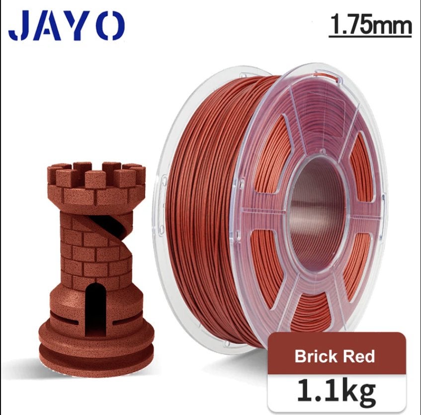 Jayo PLA Marble Red Brick filament Steen terrakotta, Ophalen of Verzenden, Nieuw