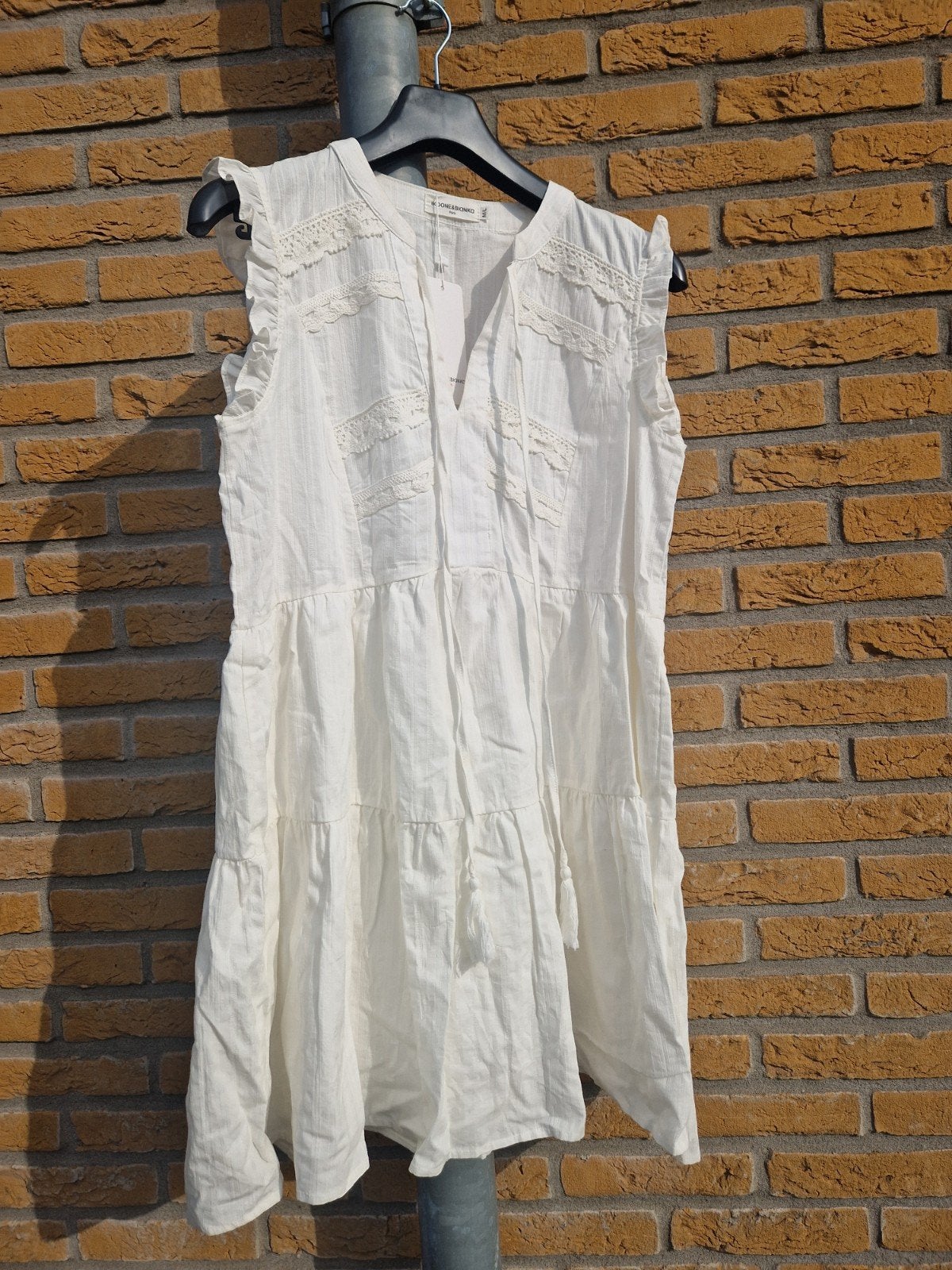 Ibiza boho jurk kort model in de kleur wit * nieuw *, Maat 38/40 (M), Wit, Nieuw, Ophalen of Verzenden
