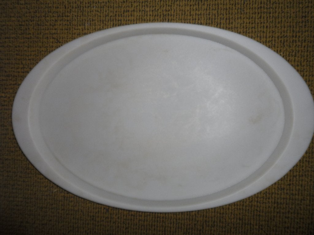 Schaal, langormig, creme, 57x35x3 cm, Kunststof, Schaal, Ophalen of Verzenden, Zo goed als nieuw