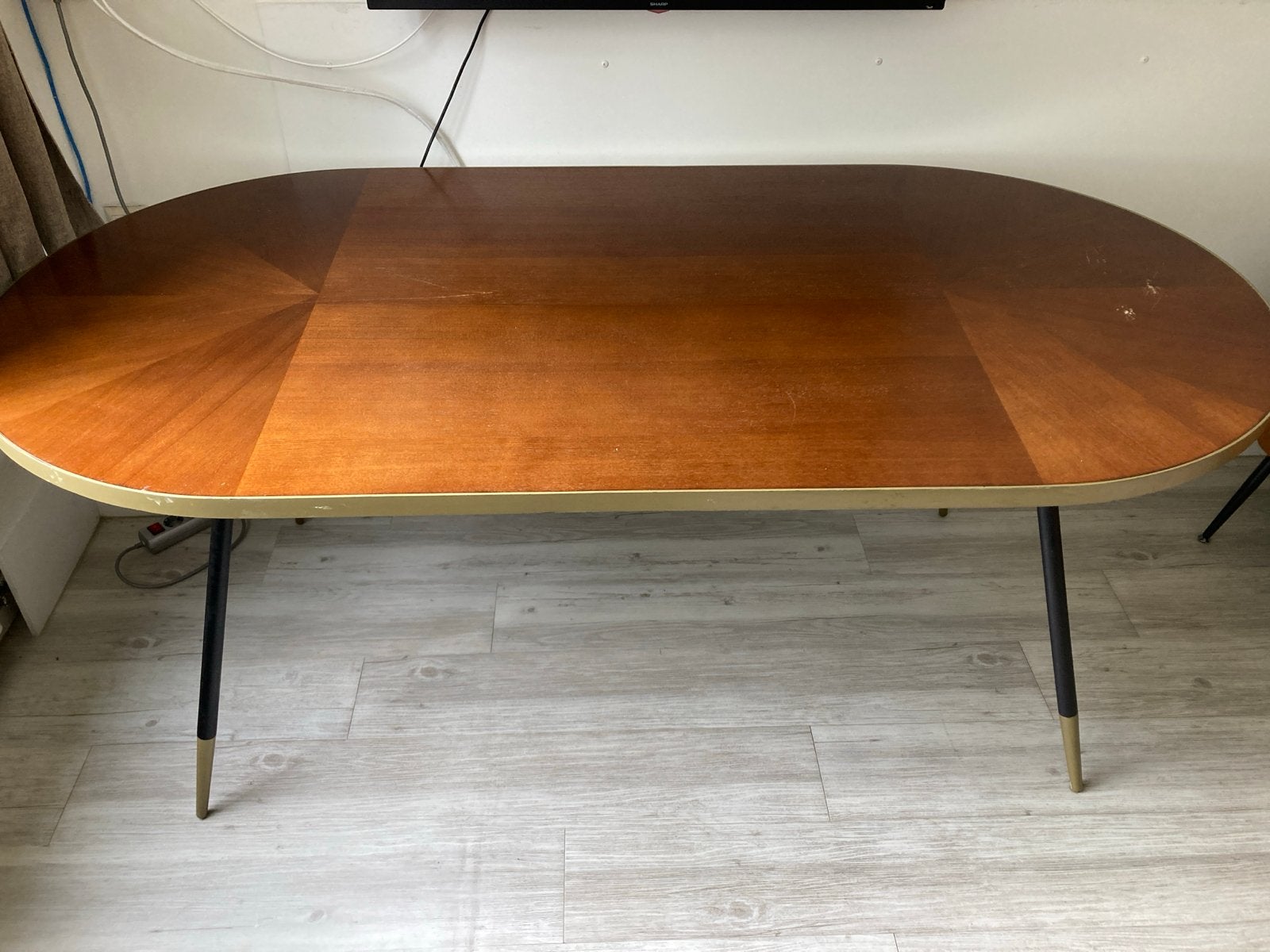 Vintage tafel 180x90 cm, hoogte 74cm, Huis en Inrichting, Tafels | Eettafels, Ophalen, Gebruikt, 50 tot 100 cm, 150 tot 200 cm
