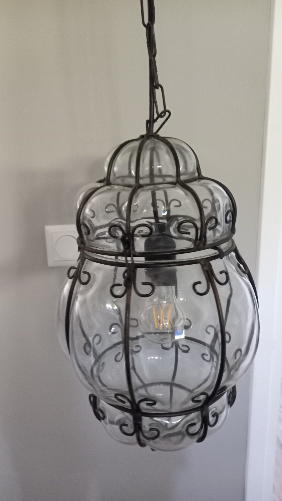 sierlijke hanglamp, Ophalen, Glas