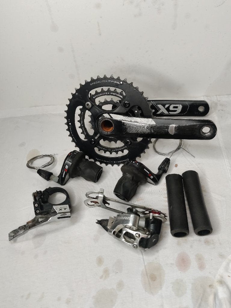 Sram X0 3x9 / kcnc / Truvativ x9, Gebruikt, Verzenden, SRAM, Derailleur of Ketting