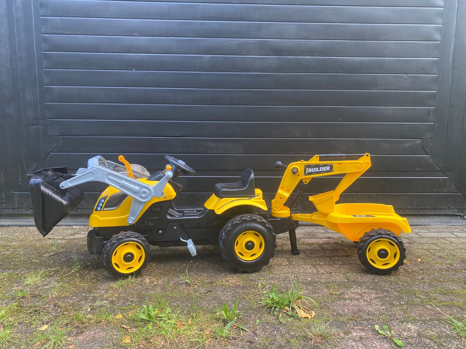 Skelter / trekker / shovel / graafmachine / kar, Ophalen, Zo goed als nieuw, Overige merken, Met kar of aanhanger