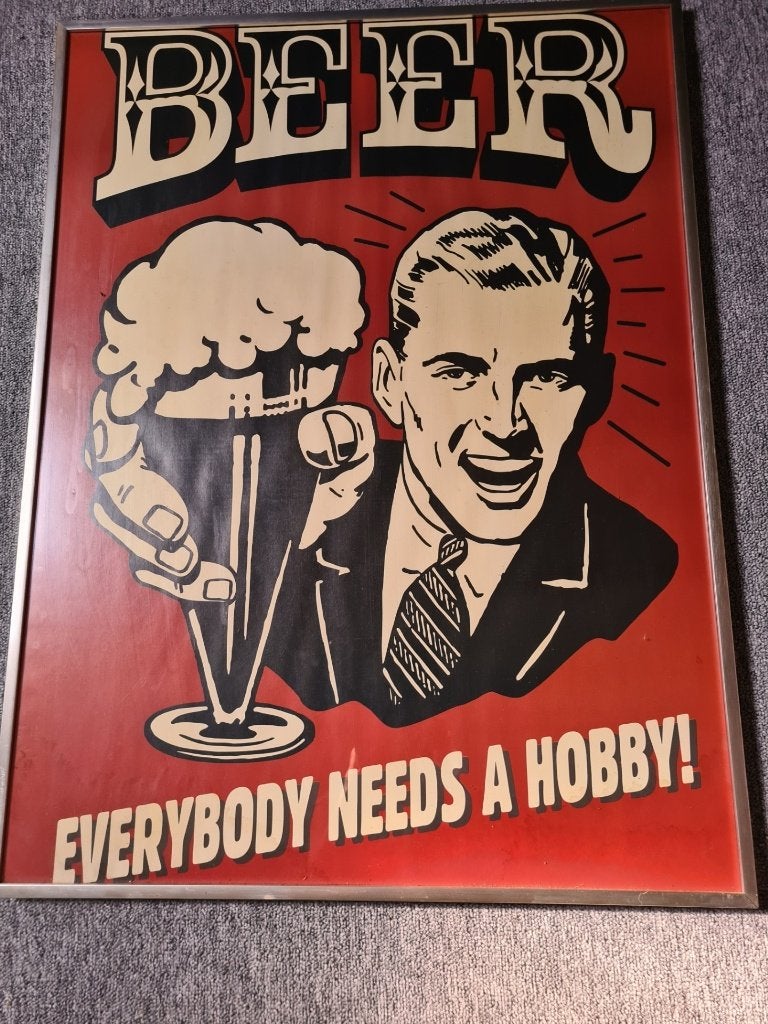 Bier poster - Decoratie Bar Mencave, Ophalen, Gebruikt, Reclamebord