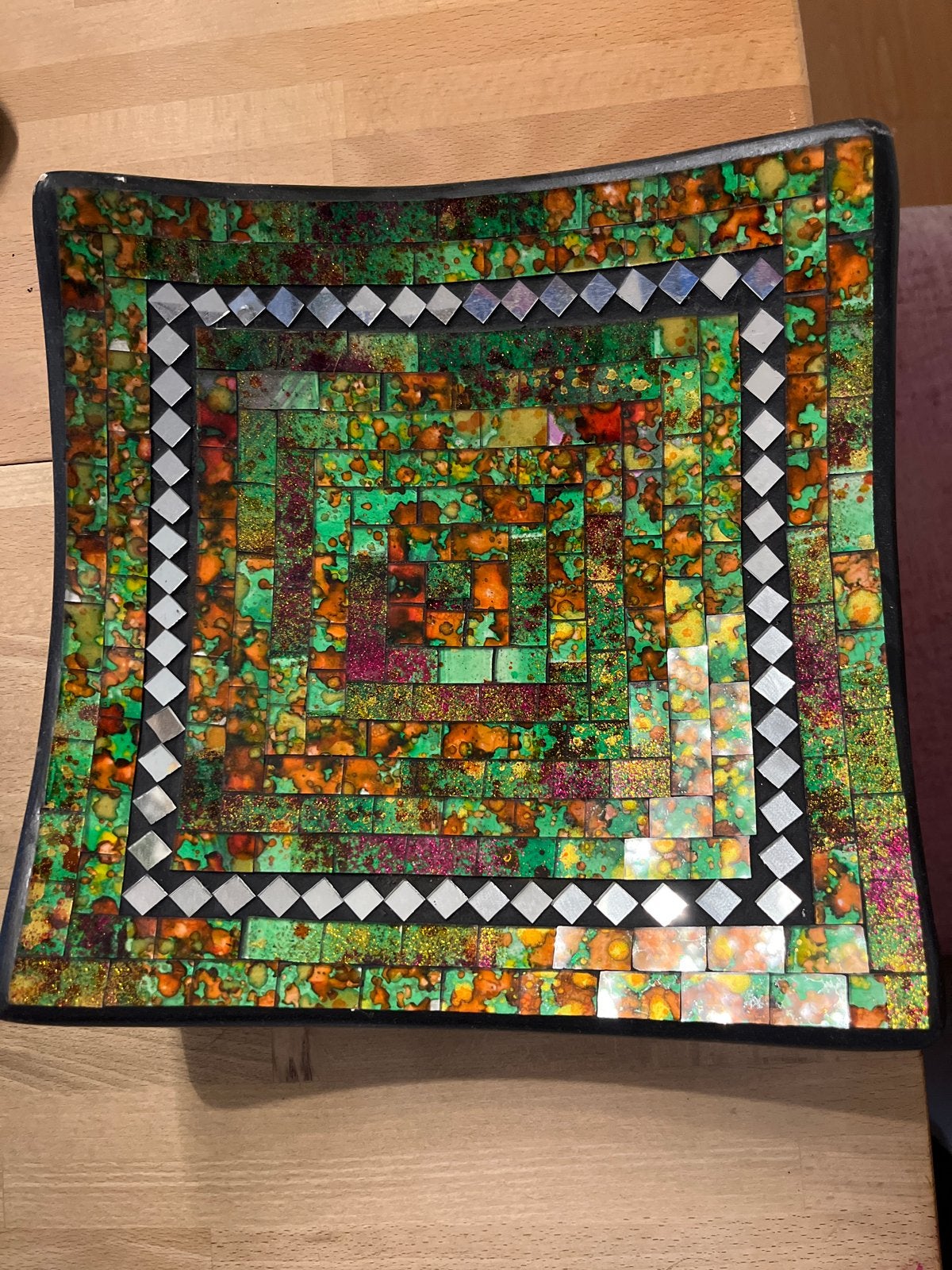 Decoratieve mozaïek schaal, 25x25 cm, Ophalen