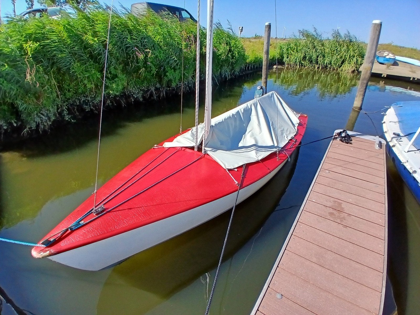 nette Flying Arrow zeilboot, Watersport en Boten, Speedboten, Ophalen, Gebruikt, Polyester, Buitenboordmotor