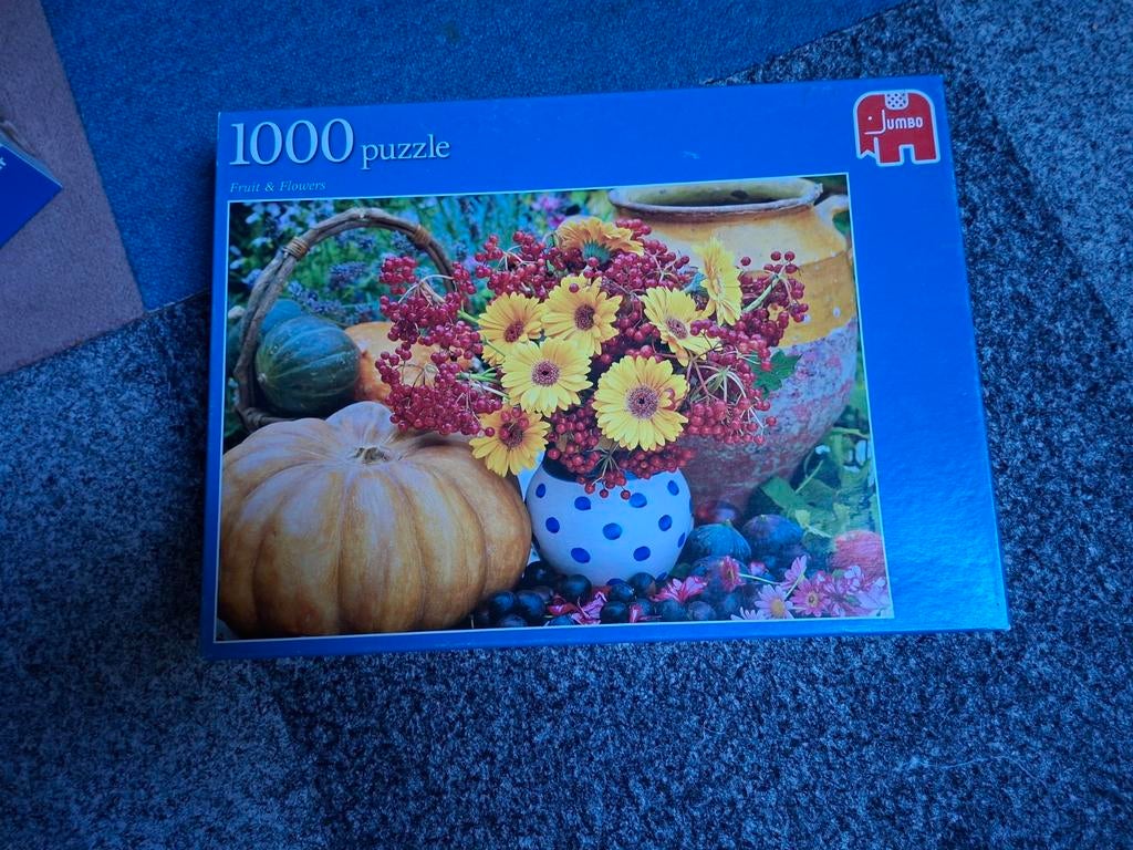 Legpuzzel 1000 st. Fruit en bloemen, Hobby en Vrije tijd, Denksport en Puzzels, Ophalen, 500 t/m 1500 stukjes, Gebruikt