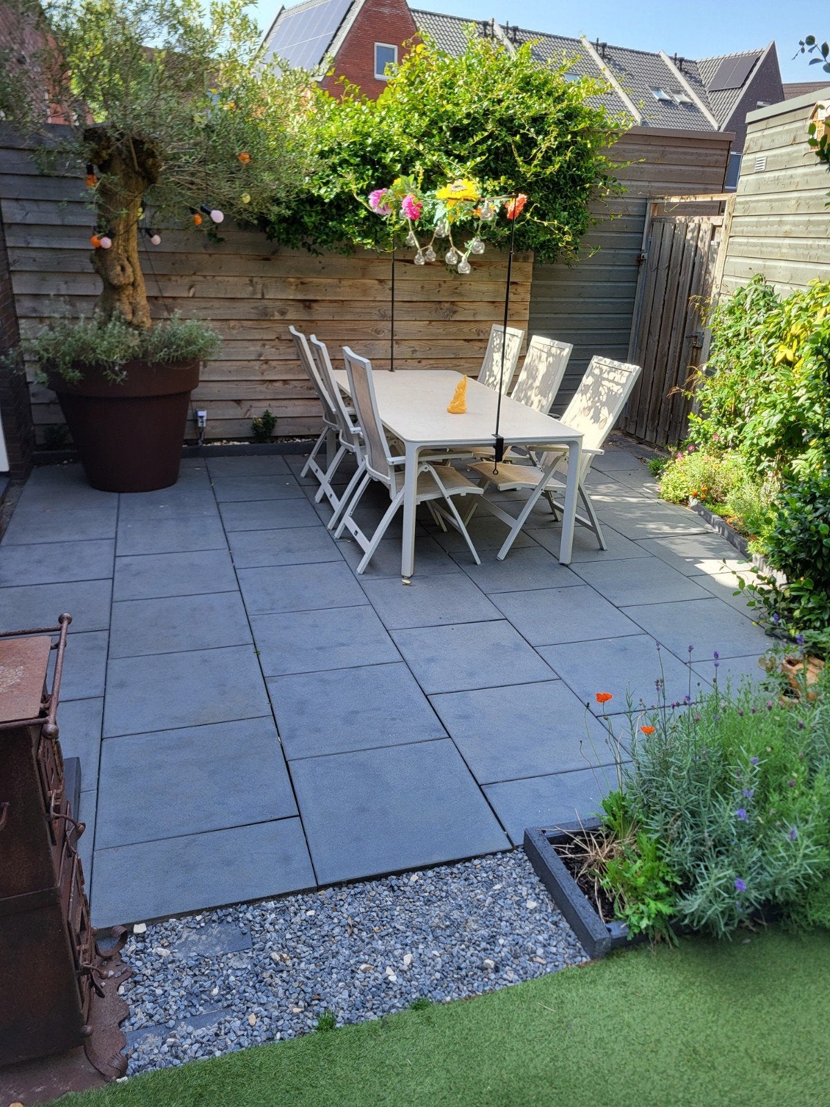 Betonnen Tuintegels 60x60x4cm Antraciet Grijs, Doe-het-zelf en Verbouw, Ophalen, Gebruikt, 60 cm of meer, 10 m² of meer