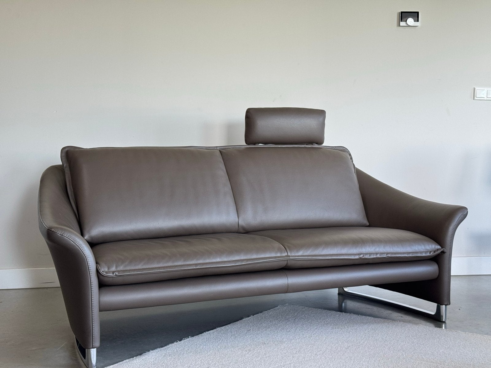 Leolux Enora  2,5 zitsbank – als nieuw - leer - 198cm, X, 150 tot 200 cm, Tweepersoons, Ophalen of Verzenden