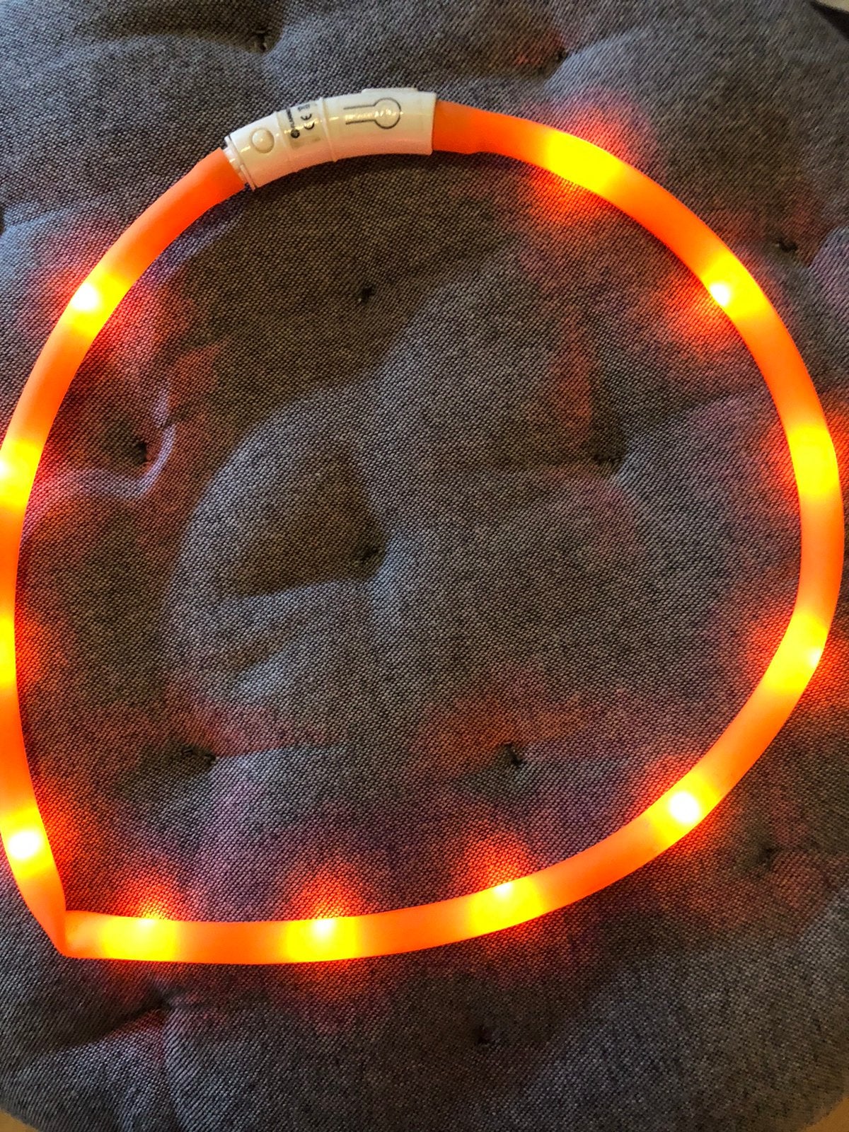 Lichtgevende halsband voor grote hond, Dieren en Toebehoren, Ophalen of Verzenden, Zo goed als nieuw