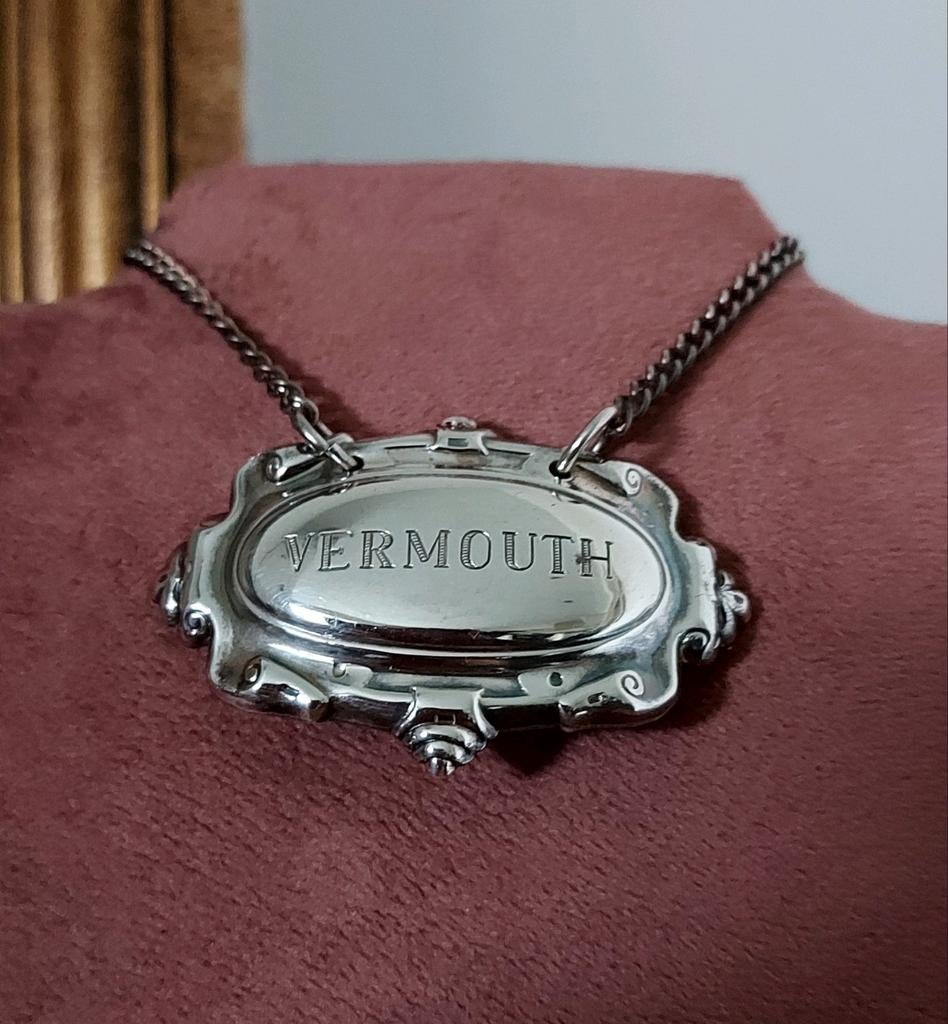 Prachtige "Vermouth" decanteerlabel- karafhanger, Ophalen of Verzenden