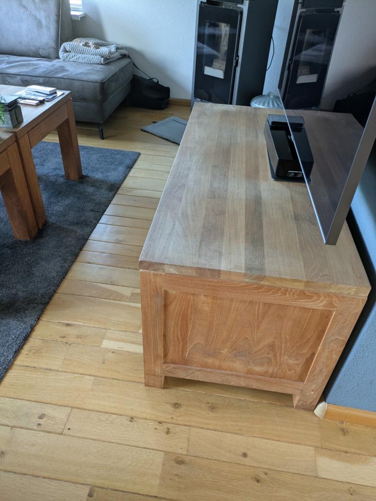 Teakhouten tv meubel, Huis en Inrichting, Complete inboedels, Ophalen