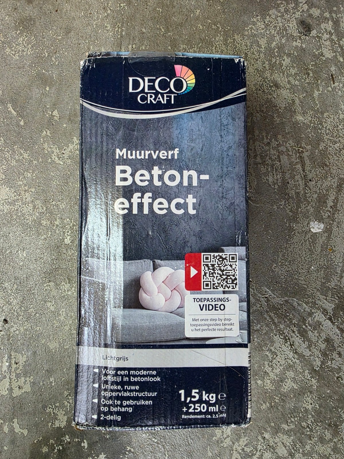 beton effect muurverf, Ophalen, Nieuw, Grijs, Verf