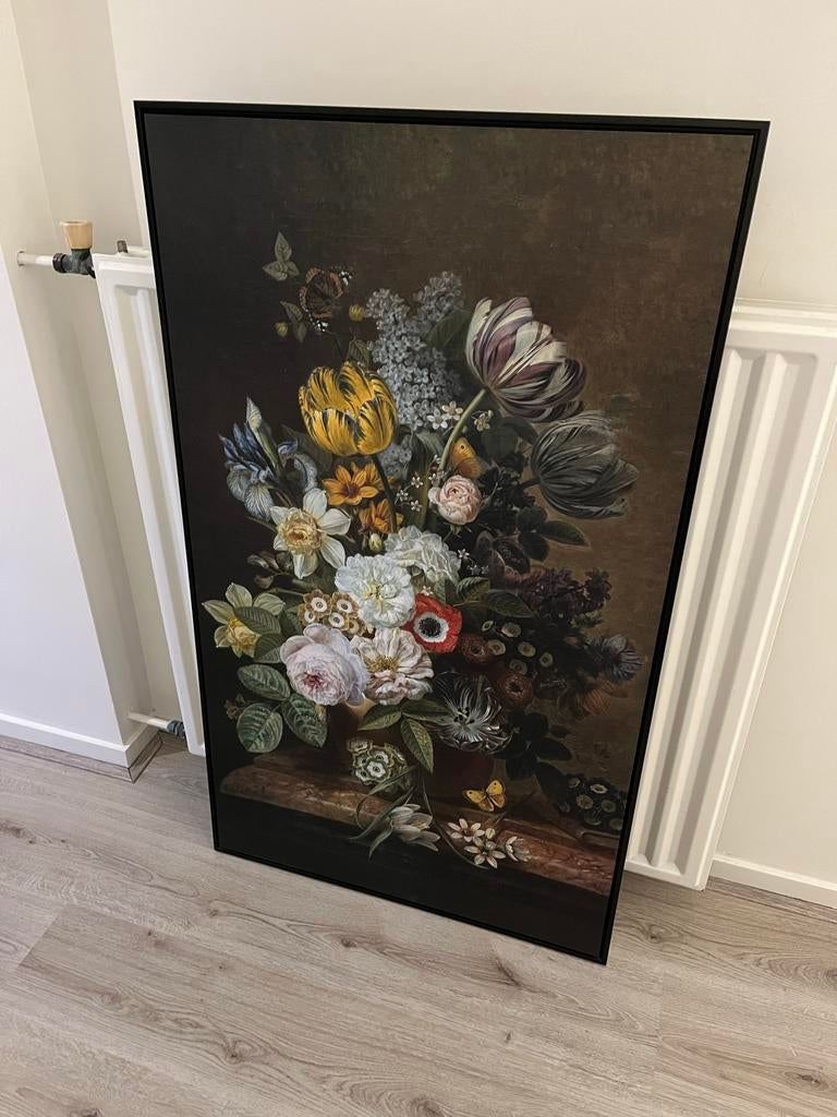 Leenbakker schilderij met bloemenprint, Antiek en Kunst, Ophalen