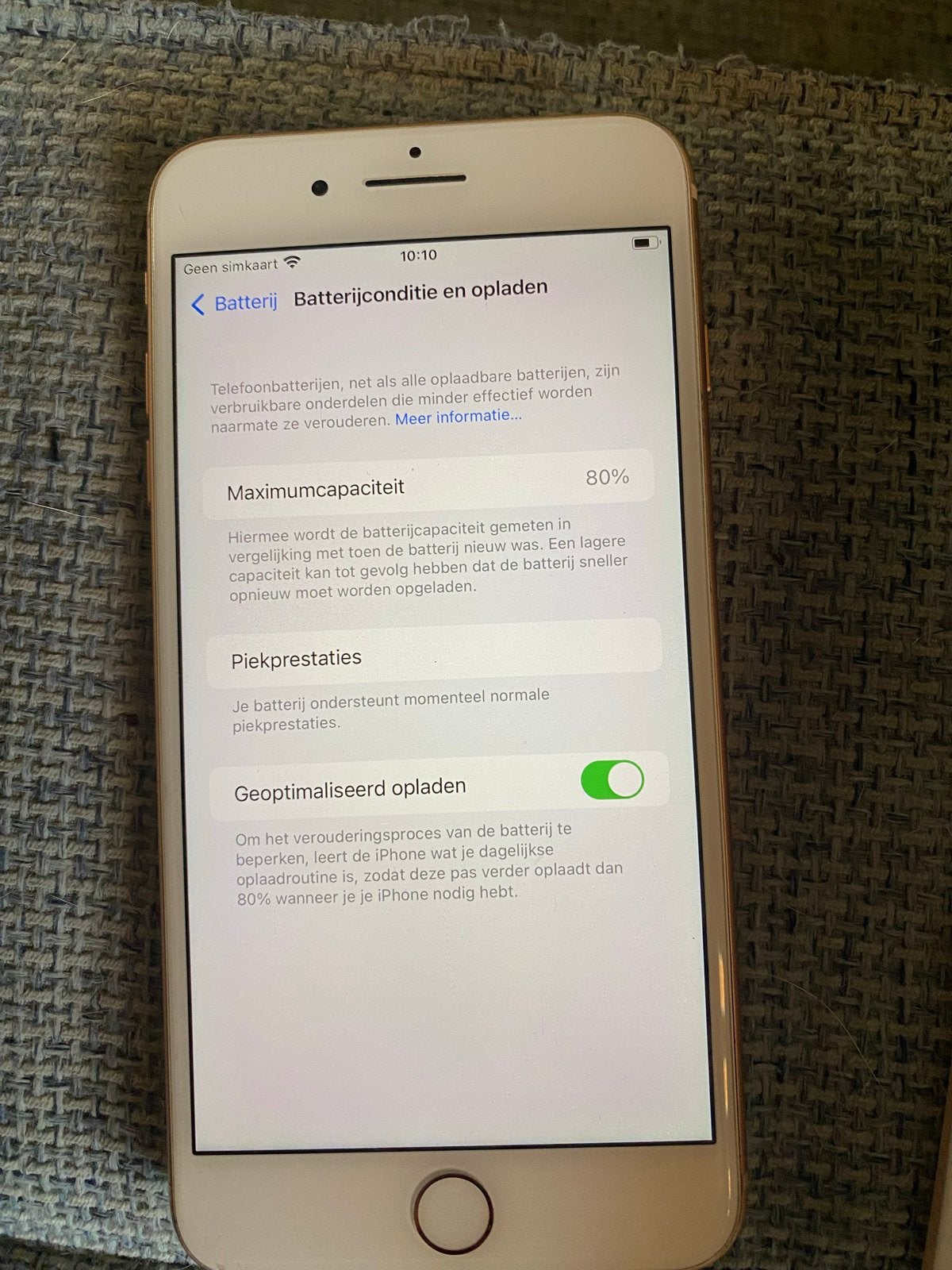 iPhone 8 Plus Goud 64GB - Zo goed als nieuw, 80% batterij, Telecommunicatie, Mobiele telefoons | Apple iPhone, IPhone 8 Plus, Verzenden