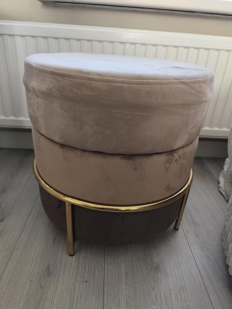 Opberg poef zitje, Ophalen, Zo goed als nieuw, Rond, Minder dan 50 cm
