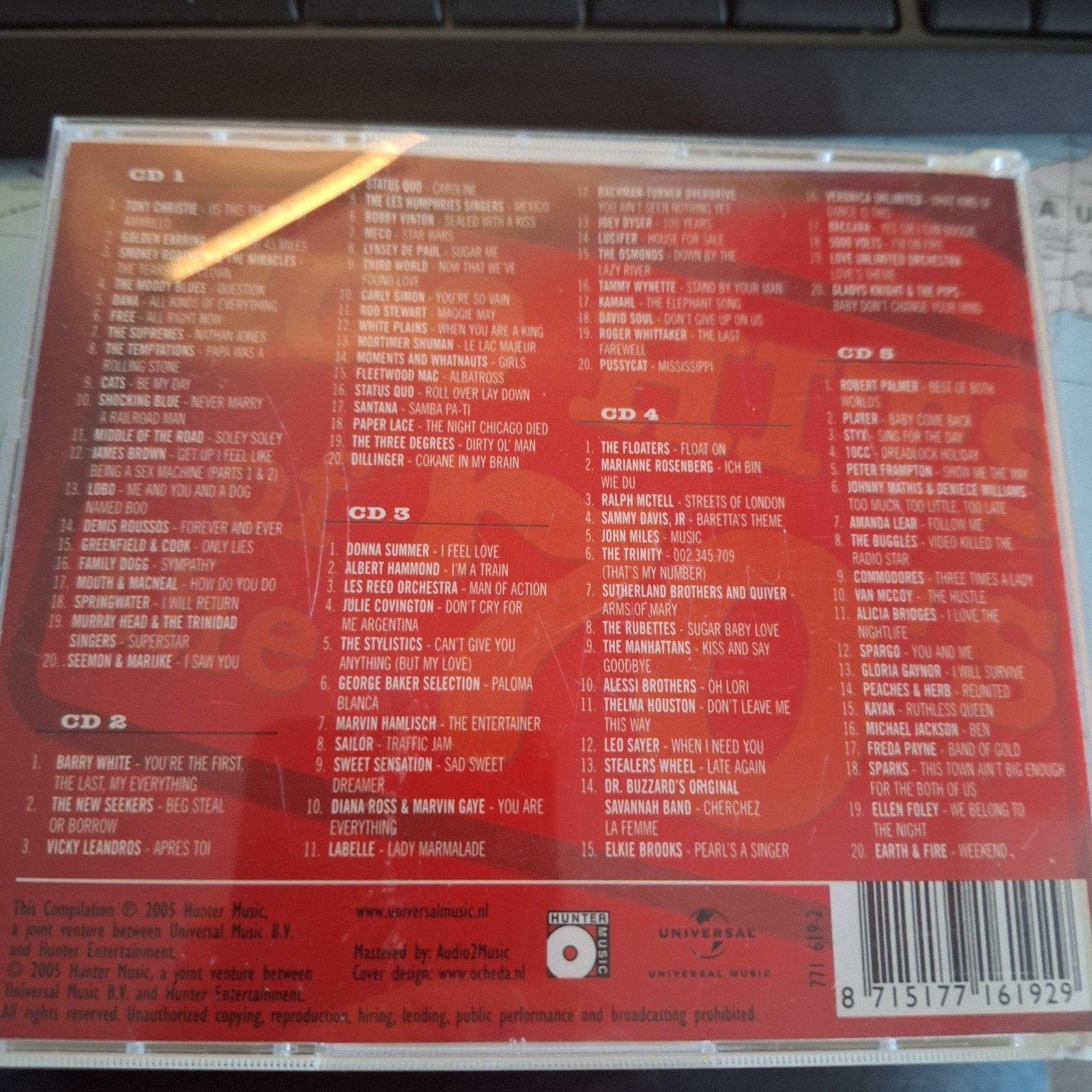 100 Hits of the 70's - Verzamelalbum (6 CD's), Gebruikt, Pop, Ophalen of Verzenden, Inclusief boekje