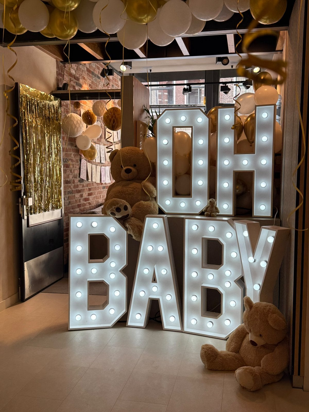 Verhuur: oh baby shower Licht letters huren, Ophalen, Gebruikt, Feestartikel, Geboorte of Huwelijk